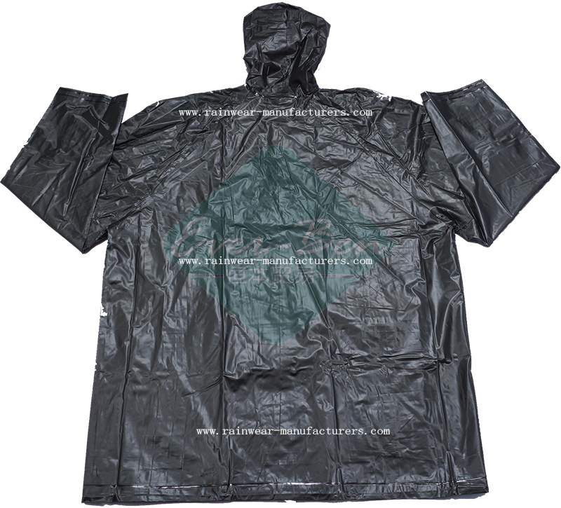 PVC black rain jackets for men-rain wear for mens-mens plastic raincoat